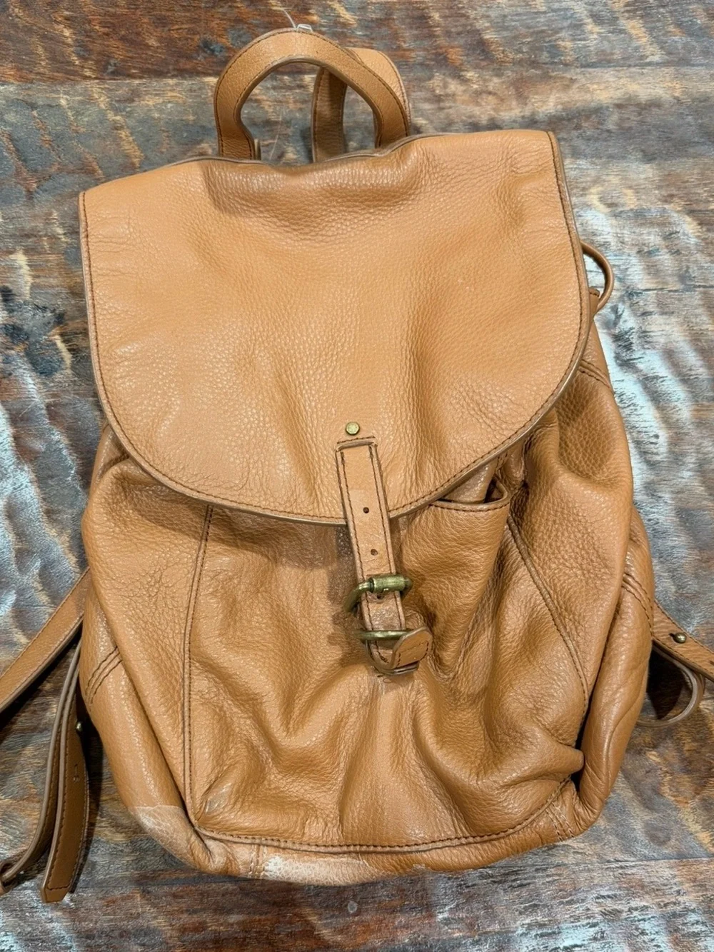 Luck Brand Tan Leather Backpack